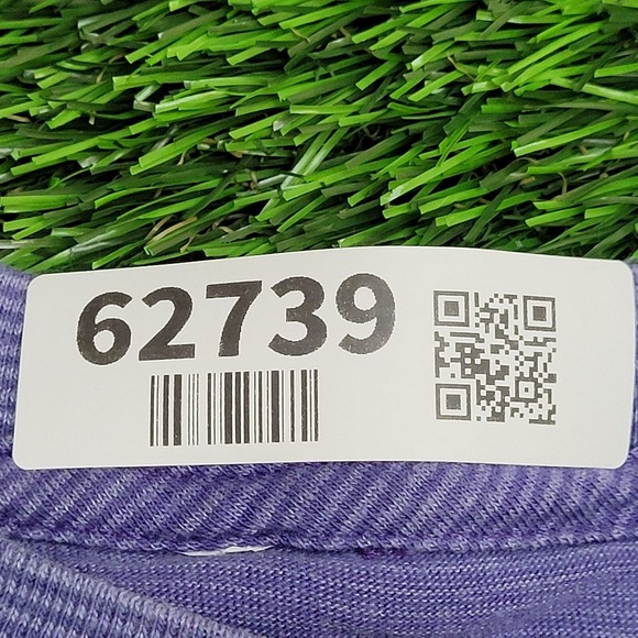 Vintage 90s Cape-Cod Paisley Stripes Cropped Shirt Womens 2XL 24x17 Purple USA - Picture 11 of 11